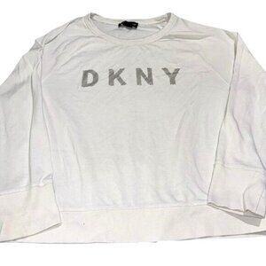 DKNY Womens White Sweatshirt XL